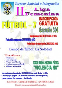 CARTEL II TORNEO FEMENINO FEBRERO 2012 - NUEVO LOGO