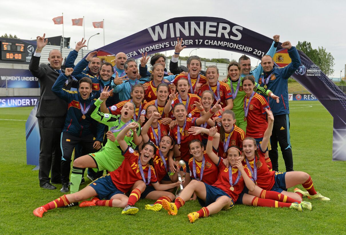 La selección española sub 17 que se proclamó campeona de Europa.