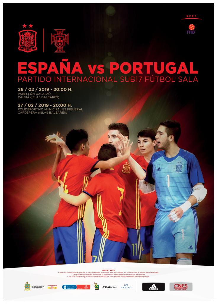Presentación de los amistosos internacionales España-Portugal Fútbol Sala - Sala, Selecciones FutbolBalear.es